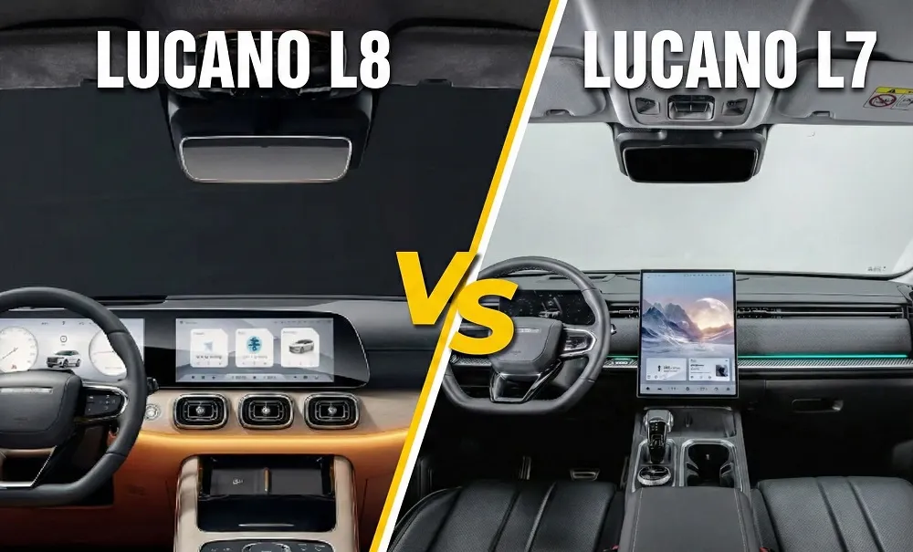 فرق طراحی کابین و داشبورد لوکانو l7 و l8